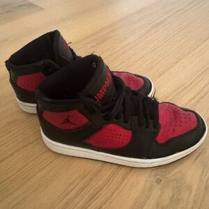 Nike Kids Jordan’s in Black and Red